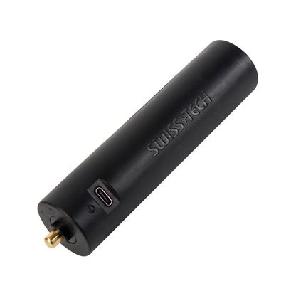 SWISS+TECH 1000lm Dual Power Rechargeable Flashlight, 350m Beam, USB-C, IPX4, Aluminium