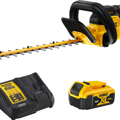 DeWALT 18V Cordless Brushless Hedge Trimmer 550mm 5.0Ah XR Combo Kit