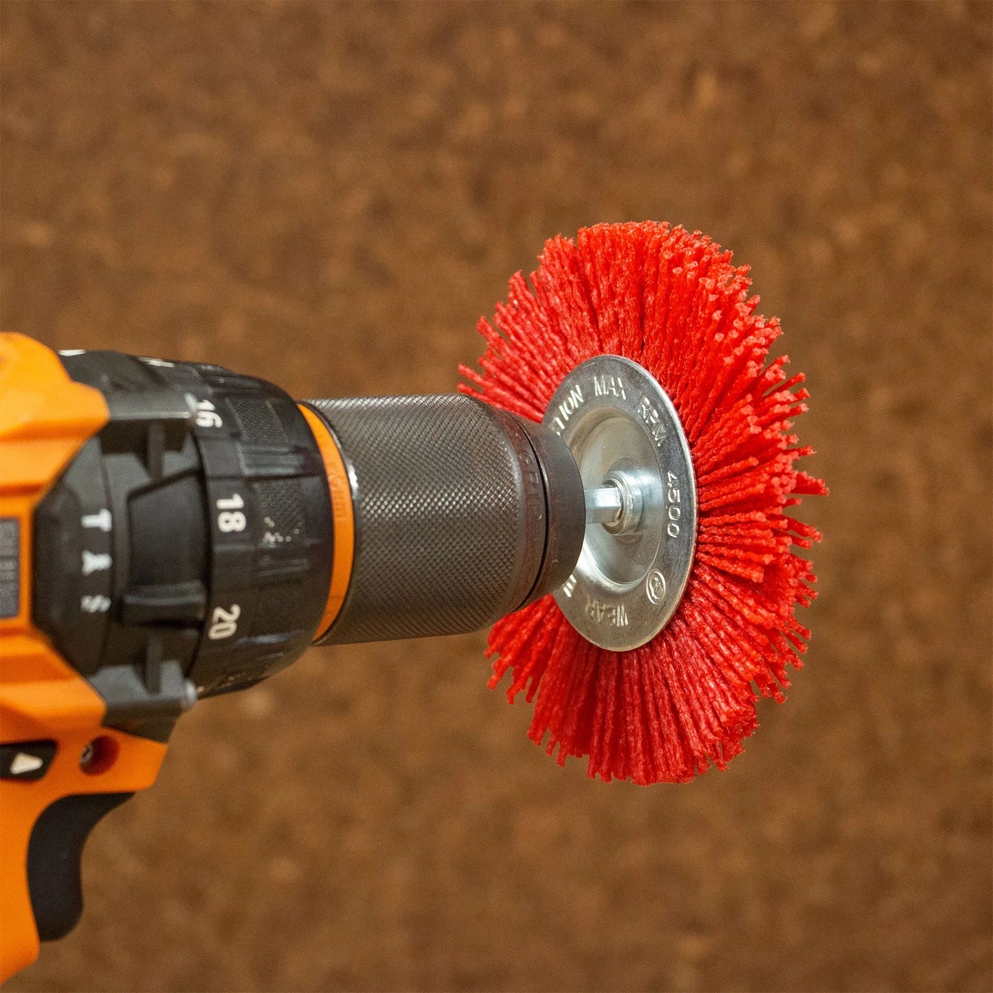 Josco 100mm Abrasive Nylon Wheel Brush for Rust & Paint Removal, Non-Scratch Cleaning