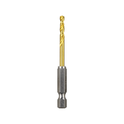 Kango 3.5mm Hypertorque Impact HSS Drill Bit, Titanium Coated, 135° Split Point, ¼” Hex Shank