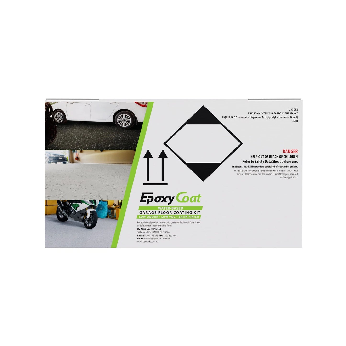 Dy-Mark 4L Titanium Grey Water-Based Epoxy Garage Floor Kit - Low Odour, Heavy Traffic Resistant