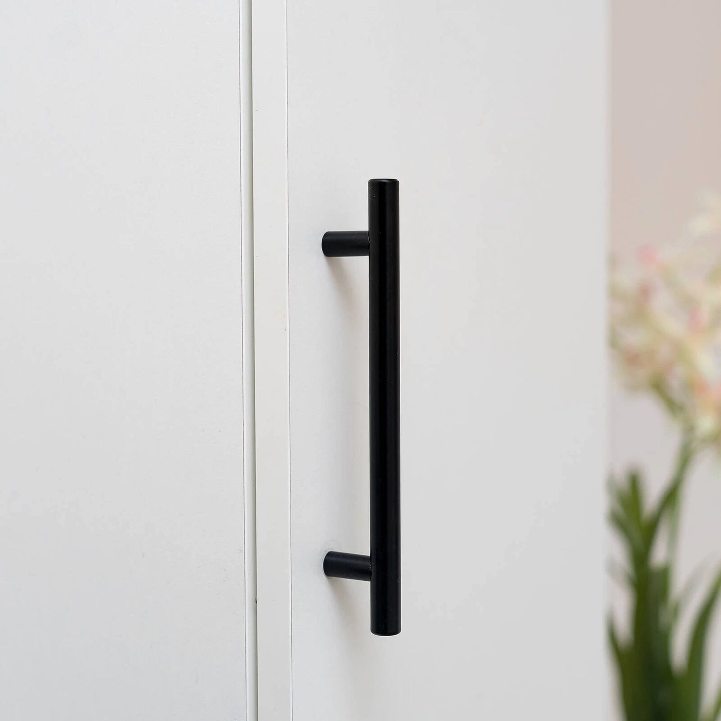 Taskmaster Matte Black T Handle 128mm - Easy Install, 10 Pack, Modern Cabinet Upgrade