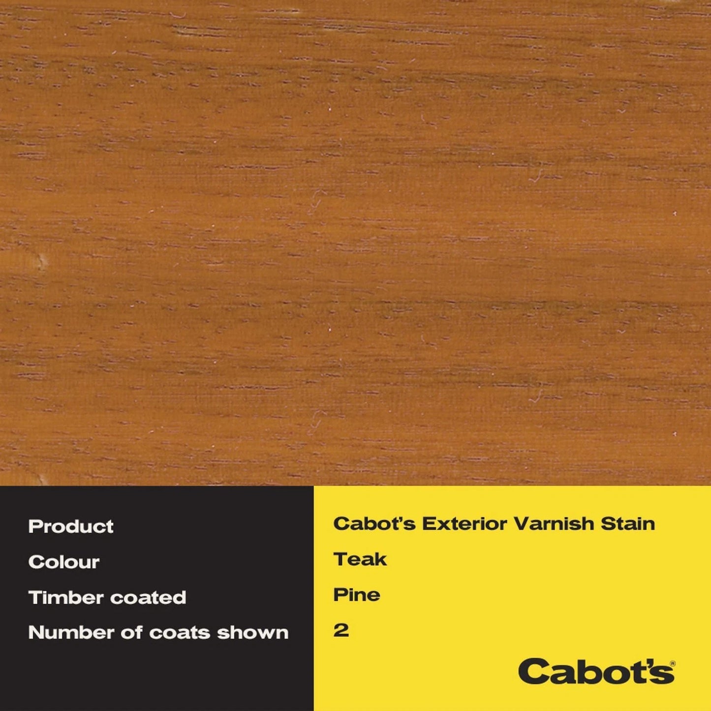 Cabot's Teak Exterior Varnish Stain 1L - Durable, UV & Weather Resistant