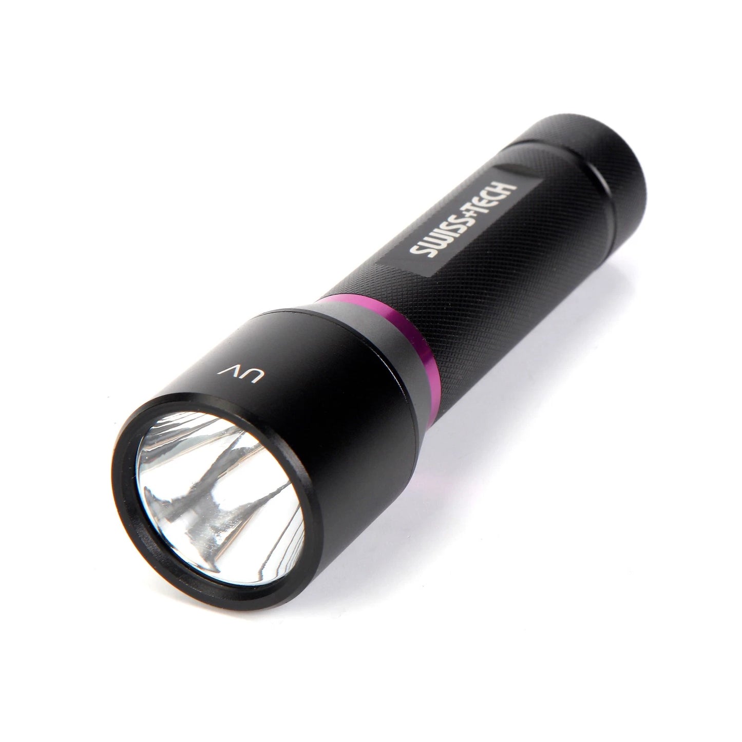 SWISS+TECH 3AAA UV Flashlight, Leak Detection, Water-Resistant, LED, Compact, Battery Powered