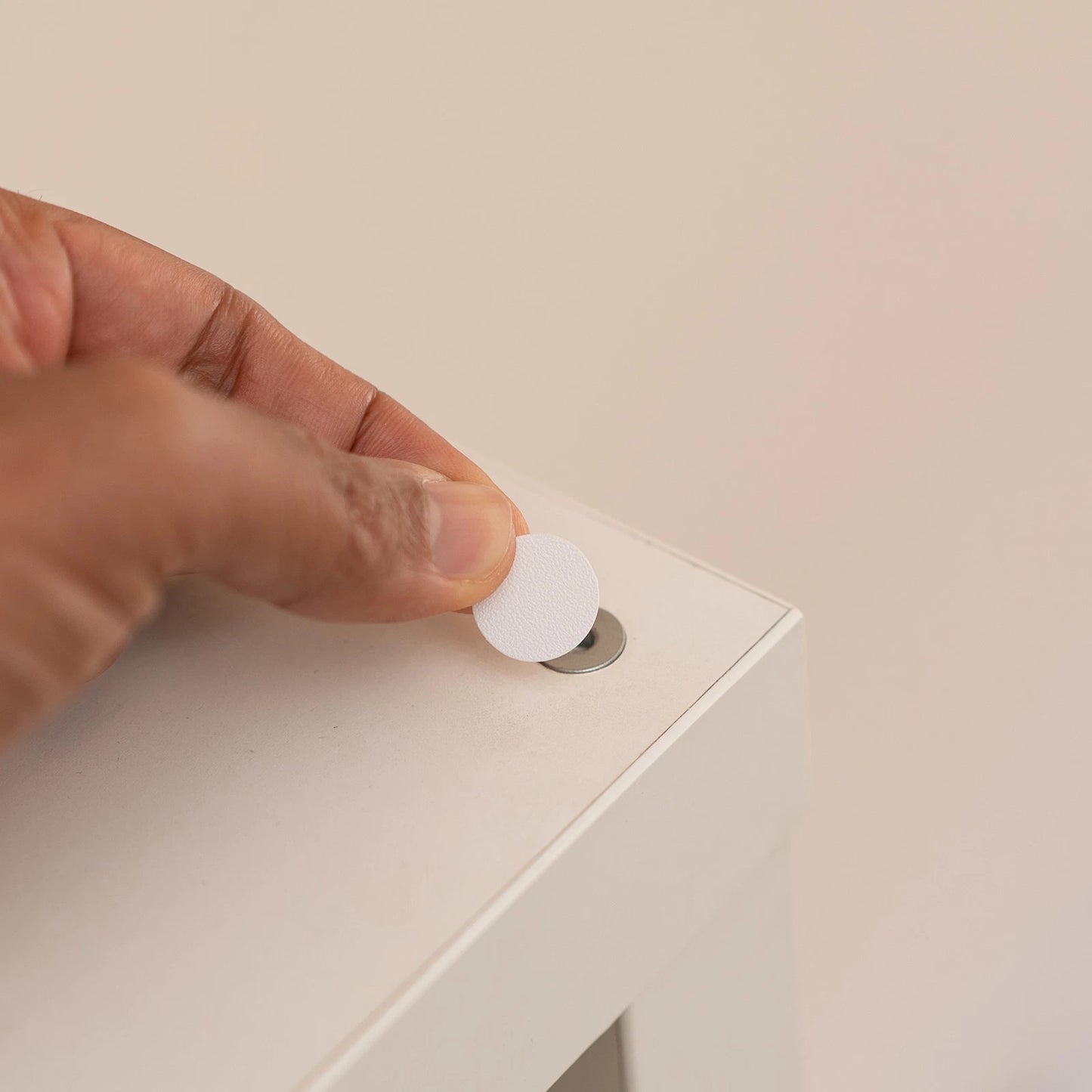 Taskmaster 15mm White Self Adhesive Screw Caps - 50 Pack, Universal Compatibility, Easy Install