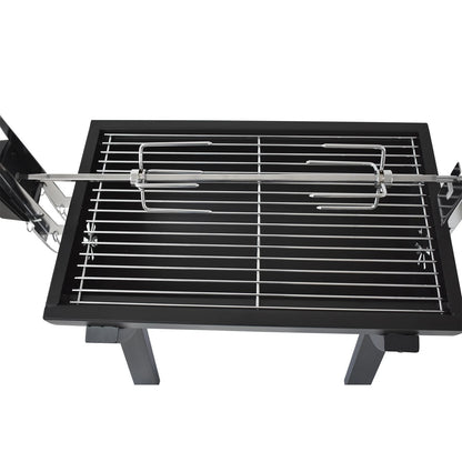 Jumbuck Novo Small Charcoal Spit Roaster, Battery-Operated, Portable, Adjustable Height