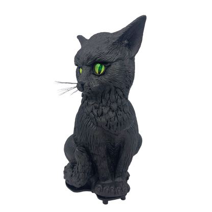Galah Halloween Talking Black Cat 36cm with Light-Up Eyes & Sound Sensor