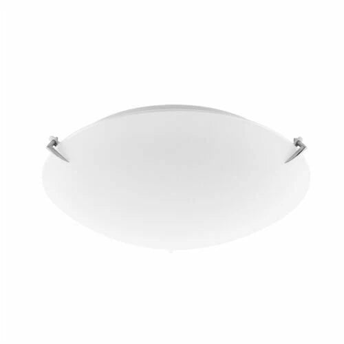 Luce Bella 40cm Frosted Glass Ceiling Light with Chrome Accents