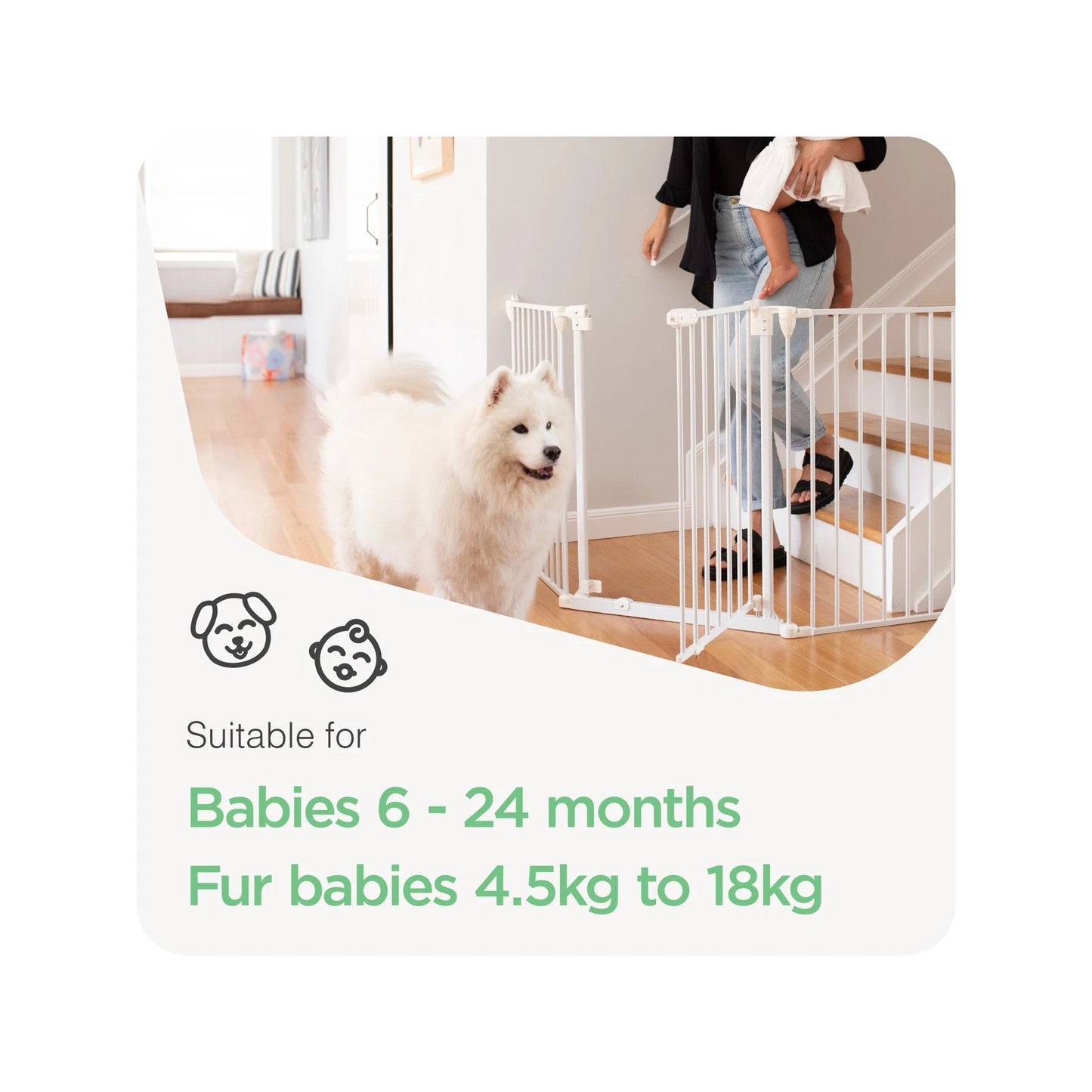 Perma Child Safety Extra Wide Barrier, Adjustable 73-194cm, One-Handed Operation, Two-Way Control