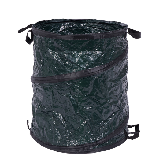 Saxon Pop Up Garden Bag 85L with Handles, Reusable, Durable Polyethylene, Folds Flat