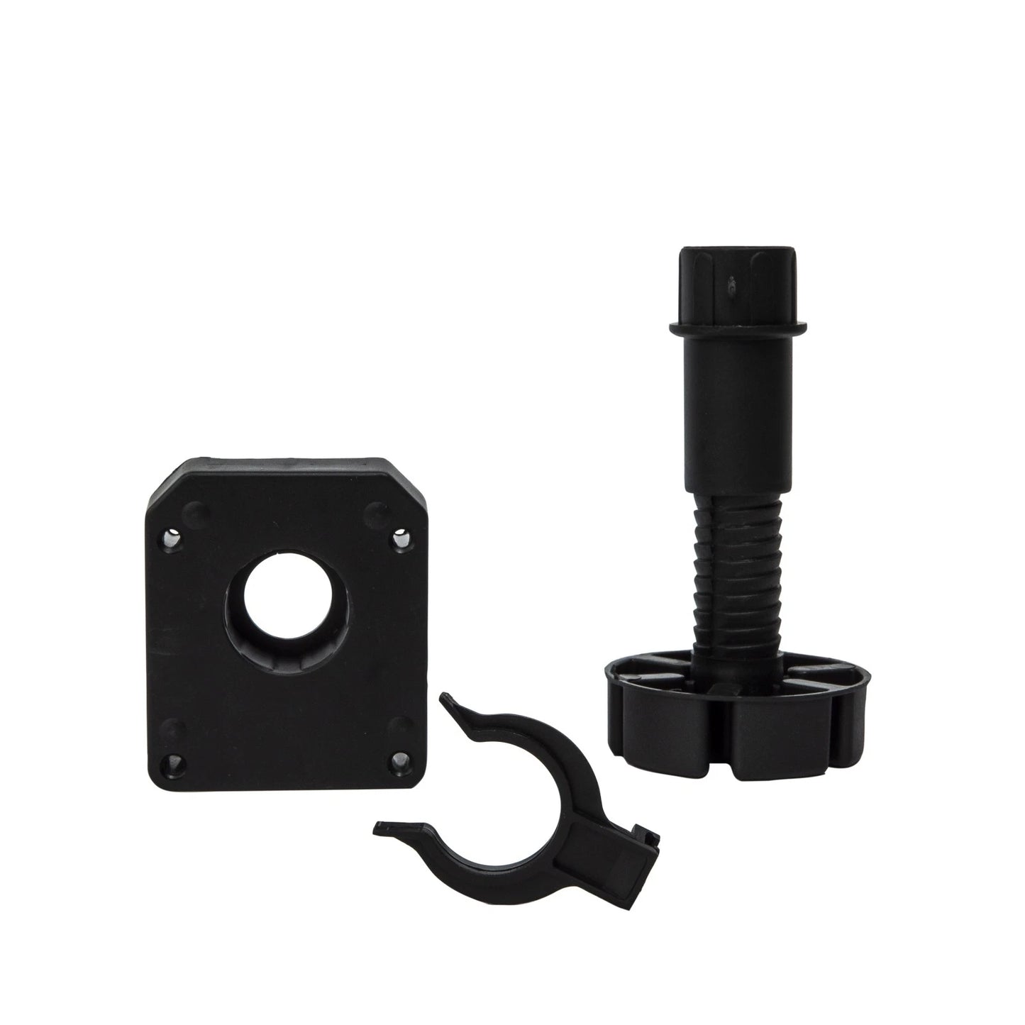 Hafele 100mm Black Adjustable Screw-On Leg Set with Plinth Clips - 20 Pack