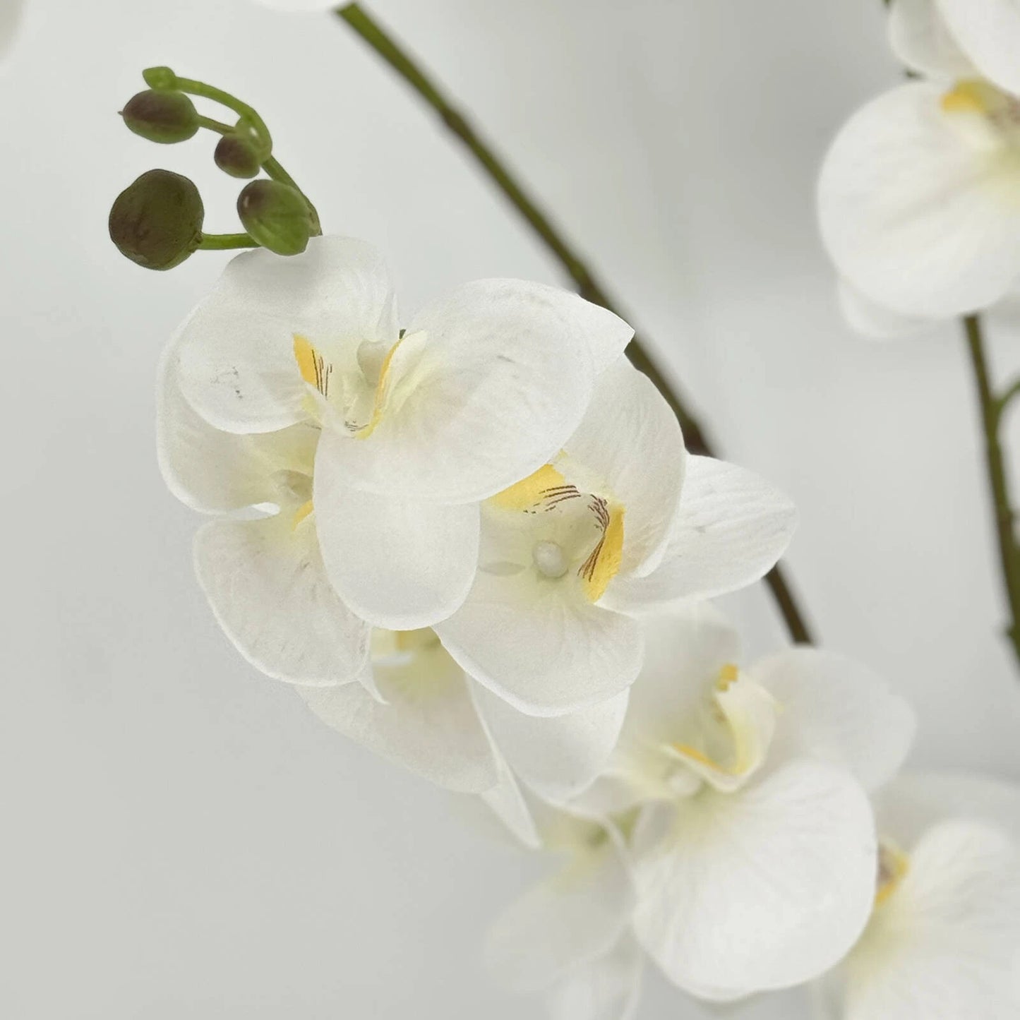UN-REAL 65cm White Orchid Artificial Plant - Elegant, Maintenance-Free Decor