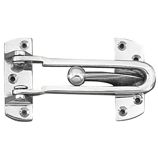 Delf Satin Chrome Security Door Guard - Durable Zinc Alloy, Child-Proof, Easy Install