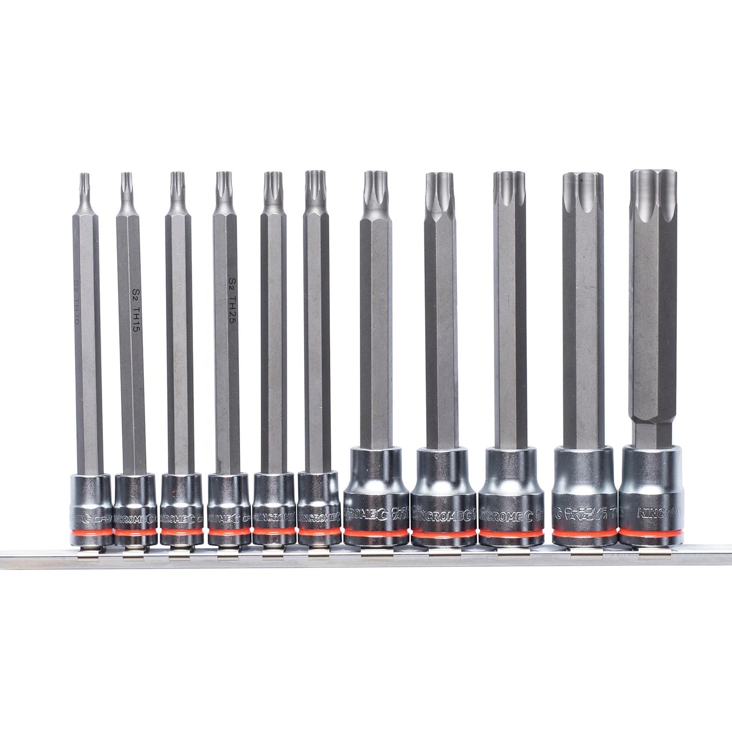 Kincrome Tamperproof TORX® Socket Set 11 Piece, Cr-V Steel, Clip Rail, Rust Resistant