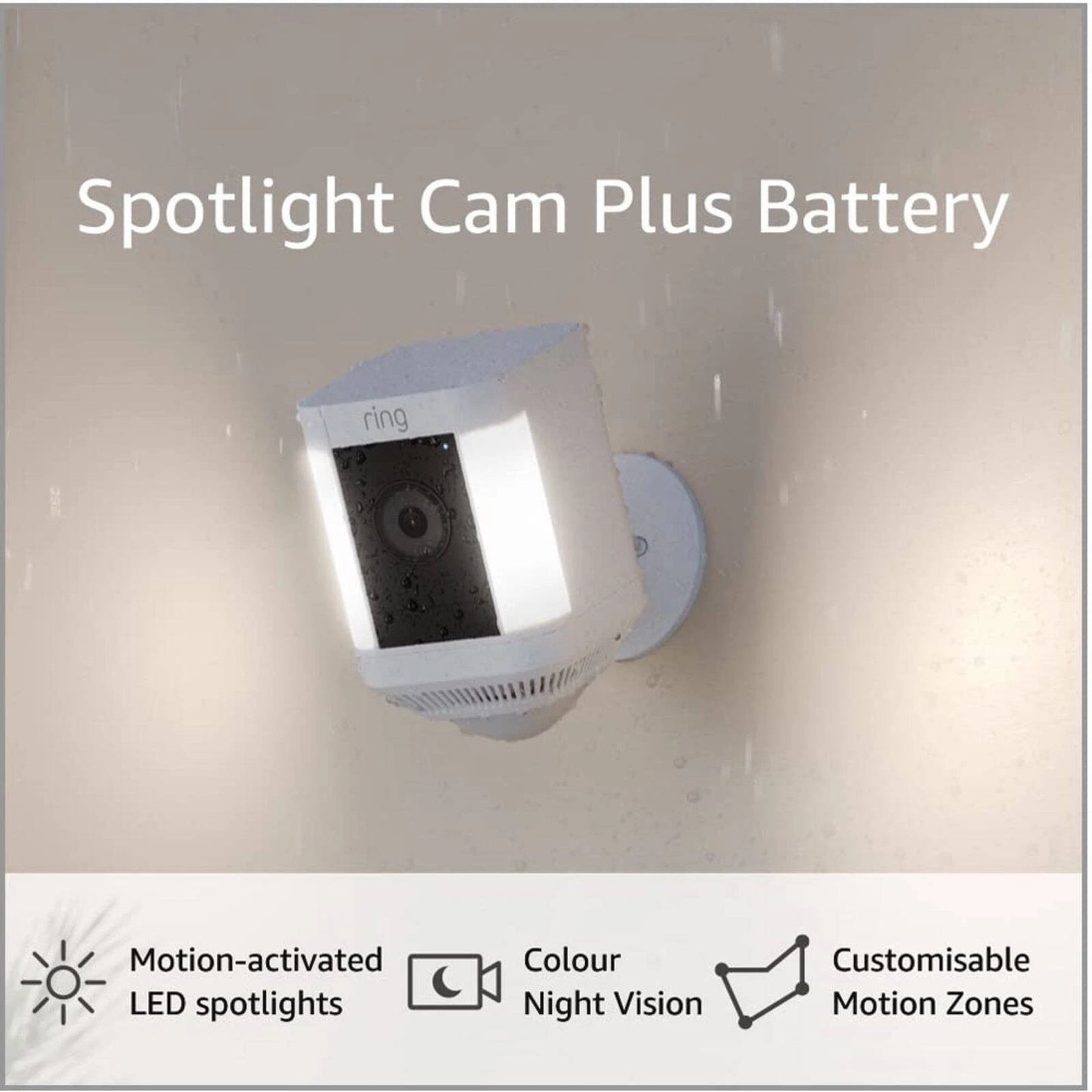 Ring Spotlight Cam Plus 4 Pack - Battery, 1080p HD, Two-Way Talk, Weather-Resistant