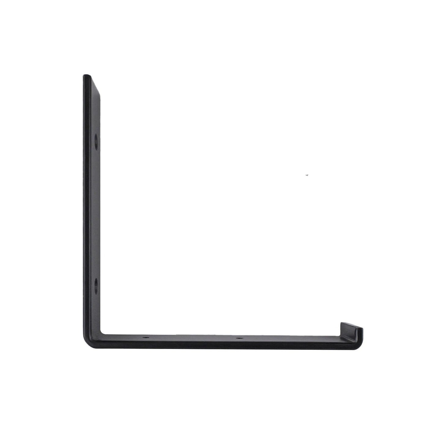 Carinya Black 185x185mm Hanging Lipped Angle Bracket, 100kg Load Capacity, Powder Coated Steel