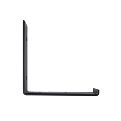 Carinya Black 185x185mm Hanging Lipped Angle Bracket, 100kg Load Capacity, Powder Coated Steel