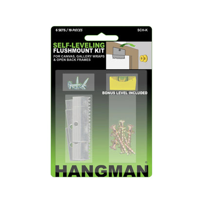 Hangman Flushmount Picture Hang Kit - 6 Pack, Self-Leveling, Easy Installation
