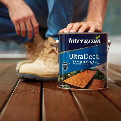 Intergrain UltraDeck 4L Jarrah Timber Decking Oil - Long-Lasting, UV & Water Resistant