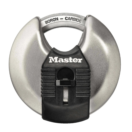 Master Lock 70mm Excell Disc Padlock, Stainless Steel, Boron-Carbide Shackle, Weather-Resistant