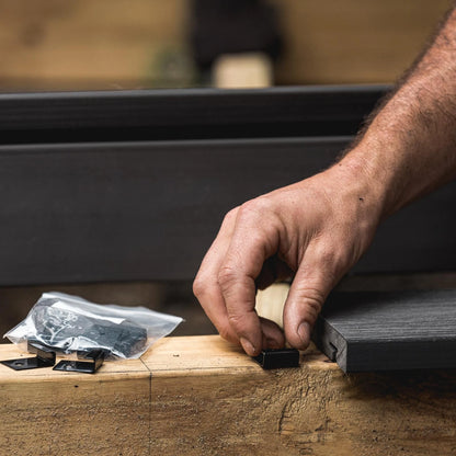 Ekodeck Quickfix C-Clips 15 Pcs - Stainless Steel, Screwless Deck Finish, Black