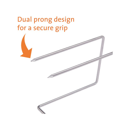 Jumbuck Roasting Prong - Dual Prong Design, Chrome-Plated, Healthy Grilling, 130mm x 145mm x 190mm
