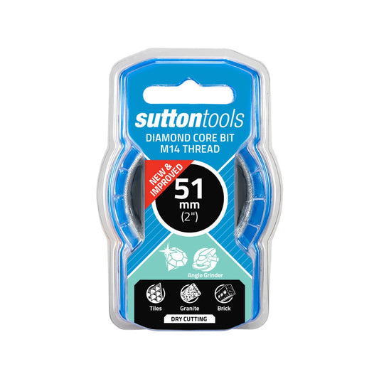 Sutton Tools 51mm M14 Diamond Core Bit, Universal Fit, 35mm Depth, 11,000 RPM