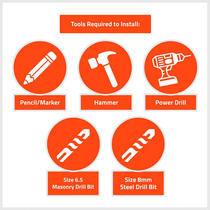 Taskmaster 100mm Black Matte Zinc Garage Door Floor Anchor for DIY Security