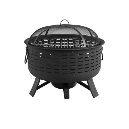 Glow Barossa Fire Pit Grill with Ash Cleaner, Cover & Cooking Accessories