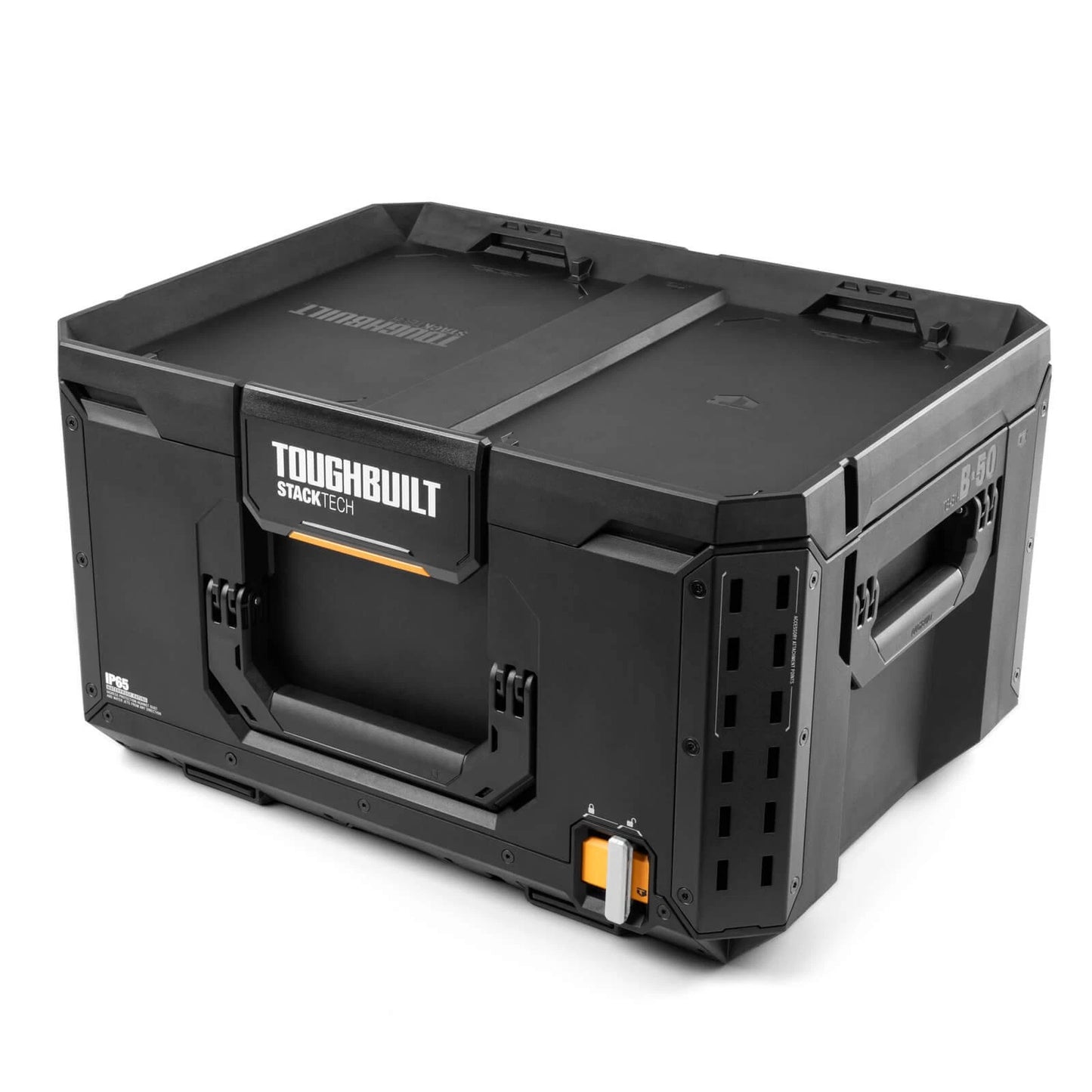 Toughbuilt StackTech Large Tool Box, Durable, Customizable, IP65, Auto-Locking, Easy Stacking
