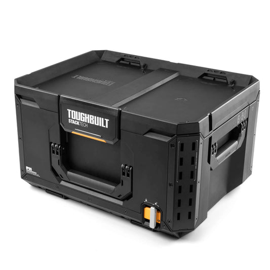 Toughbuilt StackTech Large Tool Box, Durable, Customizable, IP65, Auto-Locking, Easy Stacking