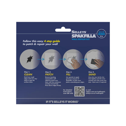 Selleys Spakfilla Wall Repair Kit - Fast-Drying, All-in-One Solution for Interior Walls, Repairs up to 8cm
