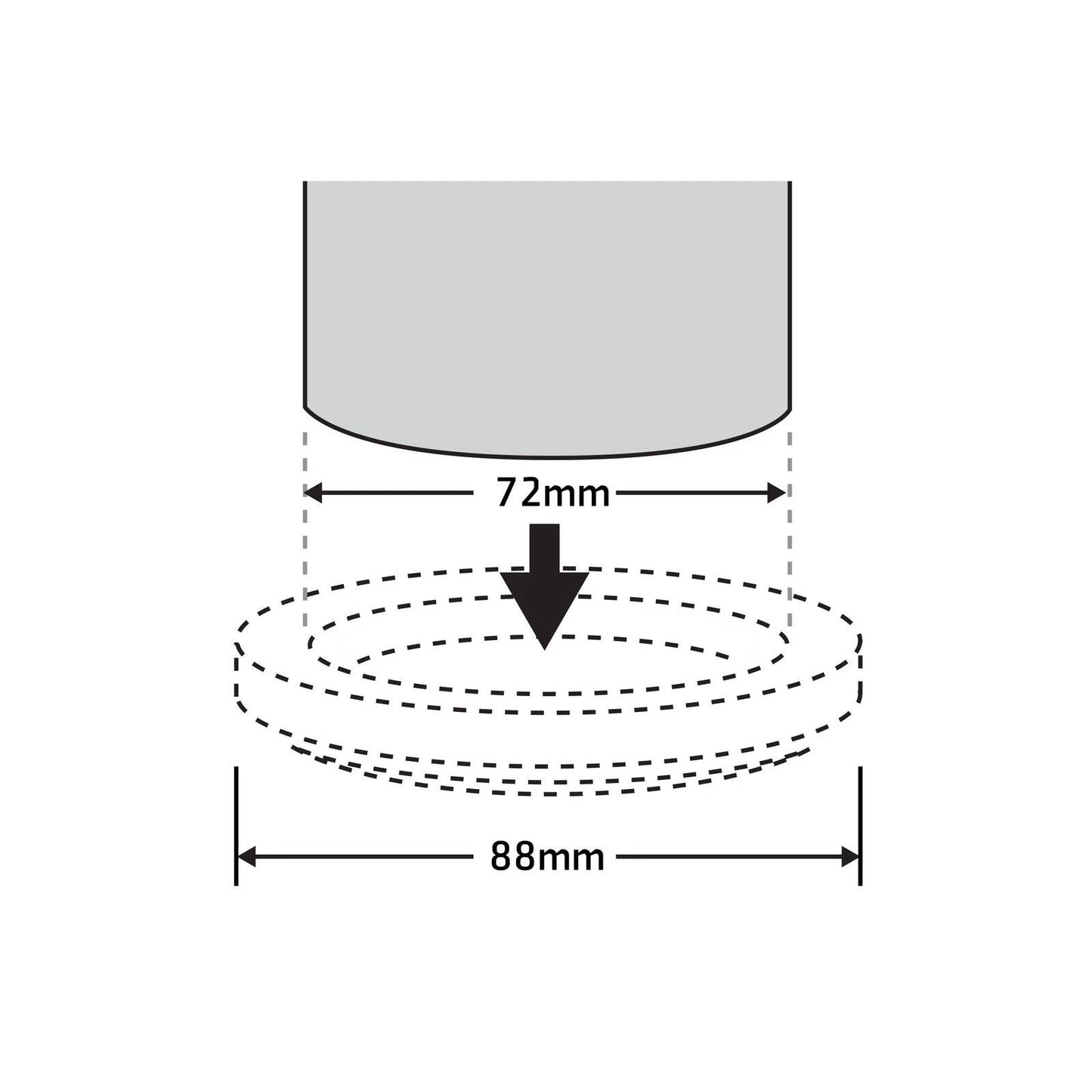 Surface Gard 72mm Brown Round Carpet Base Castor Cups - Steel & Felt, Floor Protection