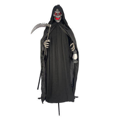 Galah 1.8m Halloween Animatronic Reaper with Voice, Light-Up Eyes, and Movement