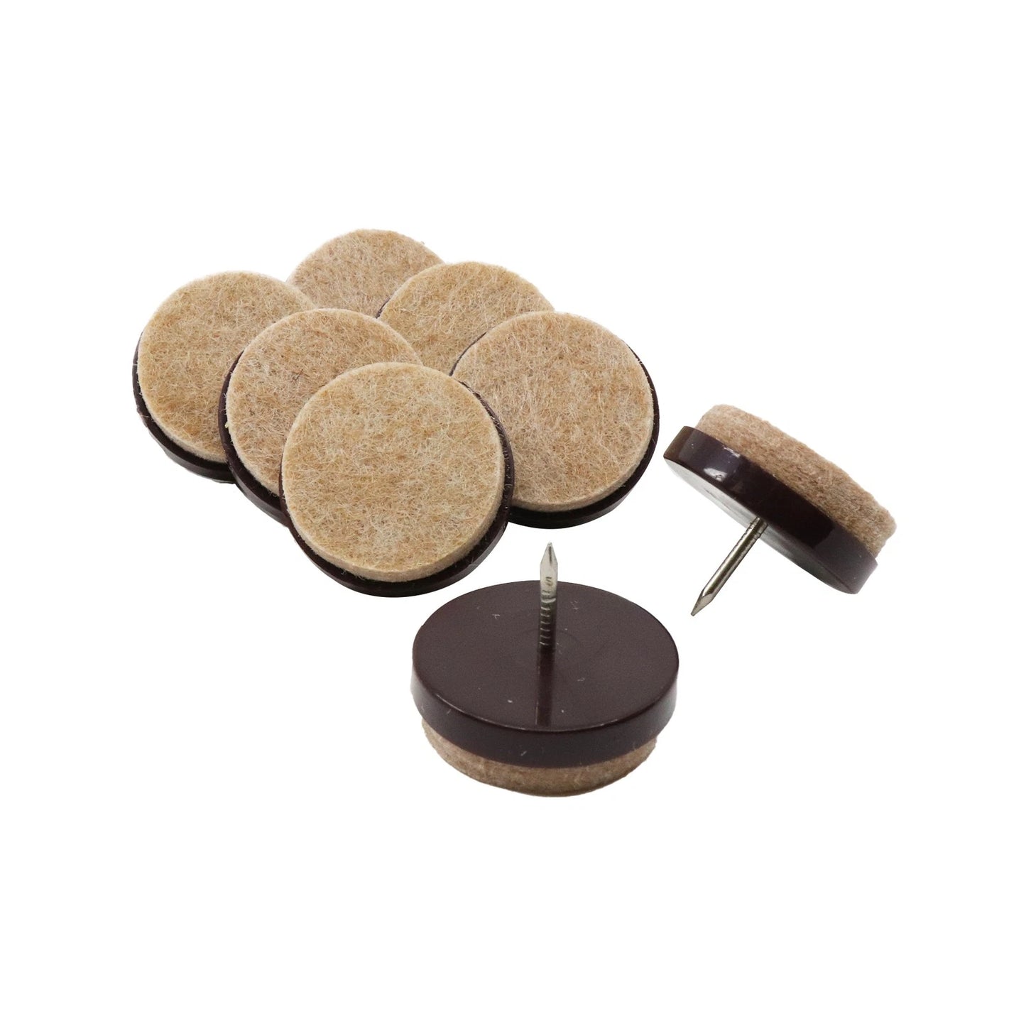 Surface Gard 30mm Nail On Felt Pads - 8 Pack, Scratch-Free, Easy Install, Floor Protection