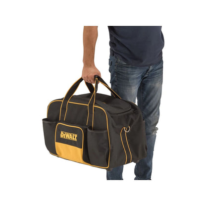 Dewalt 550mm Heavy Duty Nylon Duffle Bag with Ergonomic Handle and Ample Storage, Yellow