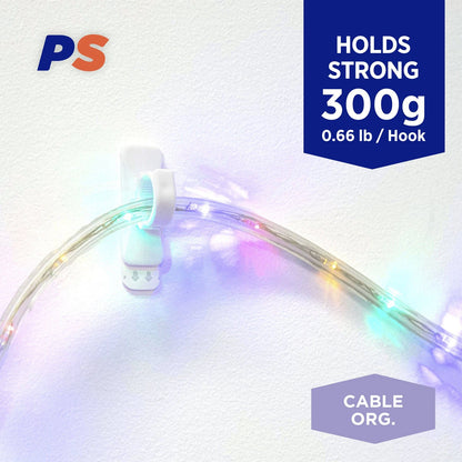 Permastik Small Cable Clips 25 Pack, No Drilling, Easy Removal, Indoor Use