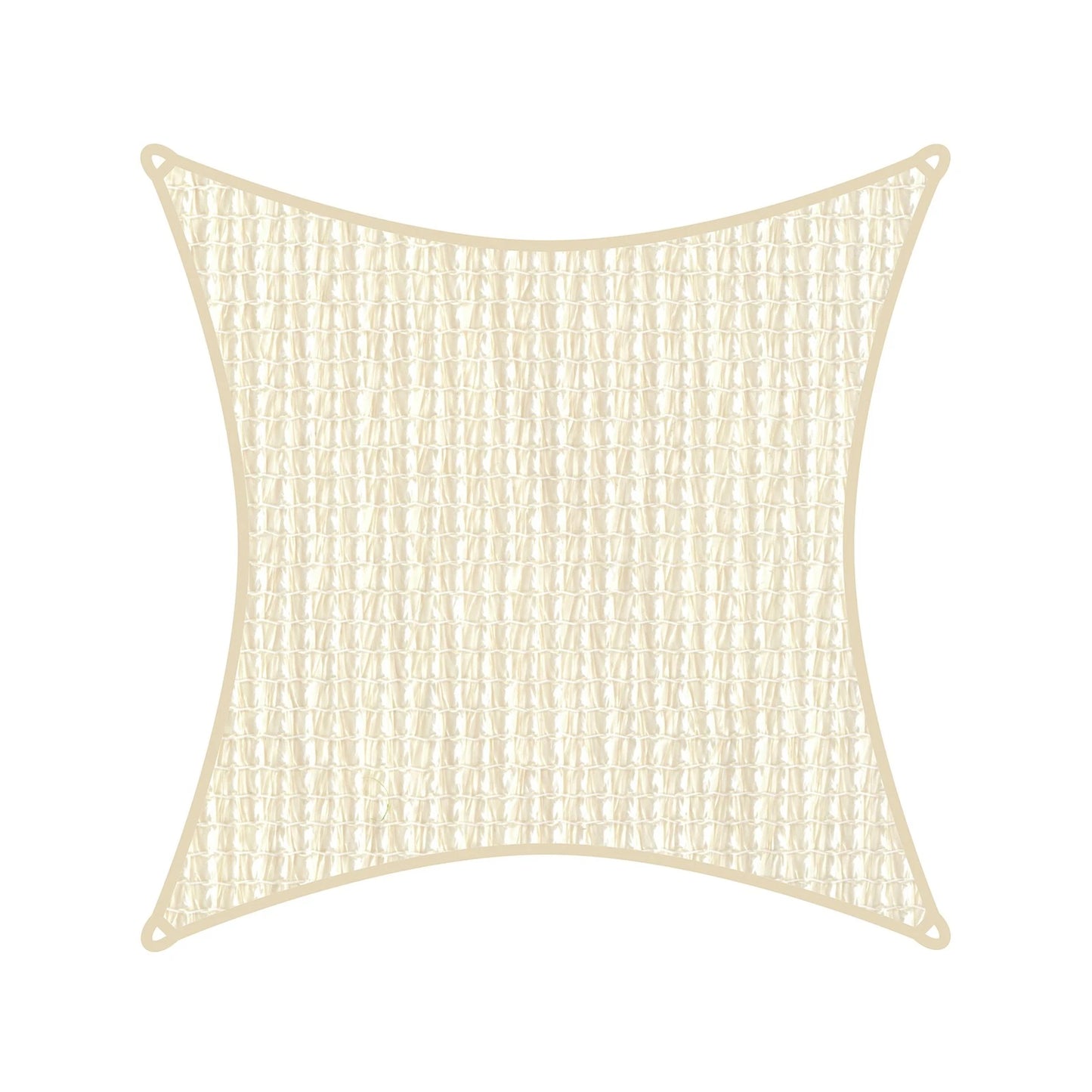 Coolaroo 3.6m Square HeatShield Shade Sail, UV Protection, Durable HDPE, Seashell Color