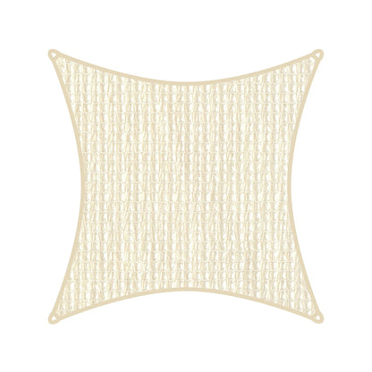 Coolaroo 3.6m Square HeatShield Shade Sail, UV Protection, Durable HDPE, Seashell Color