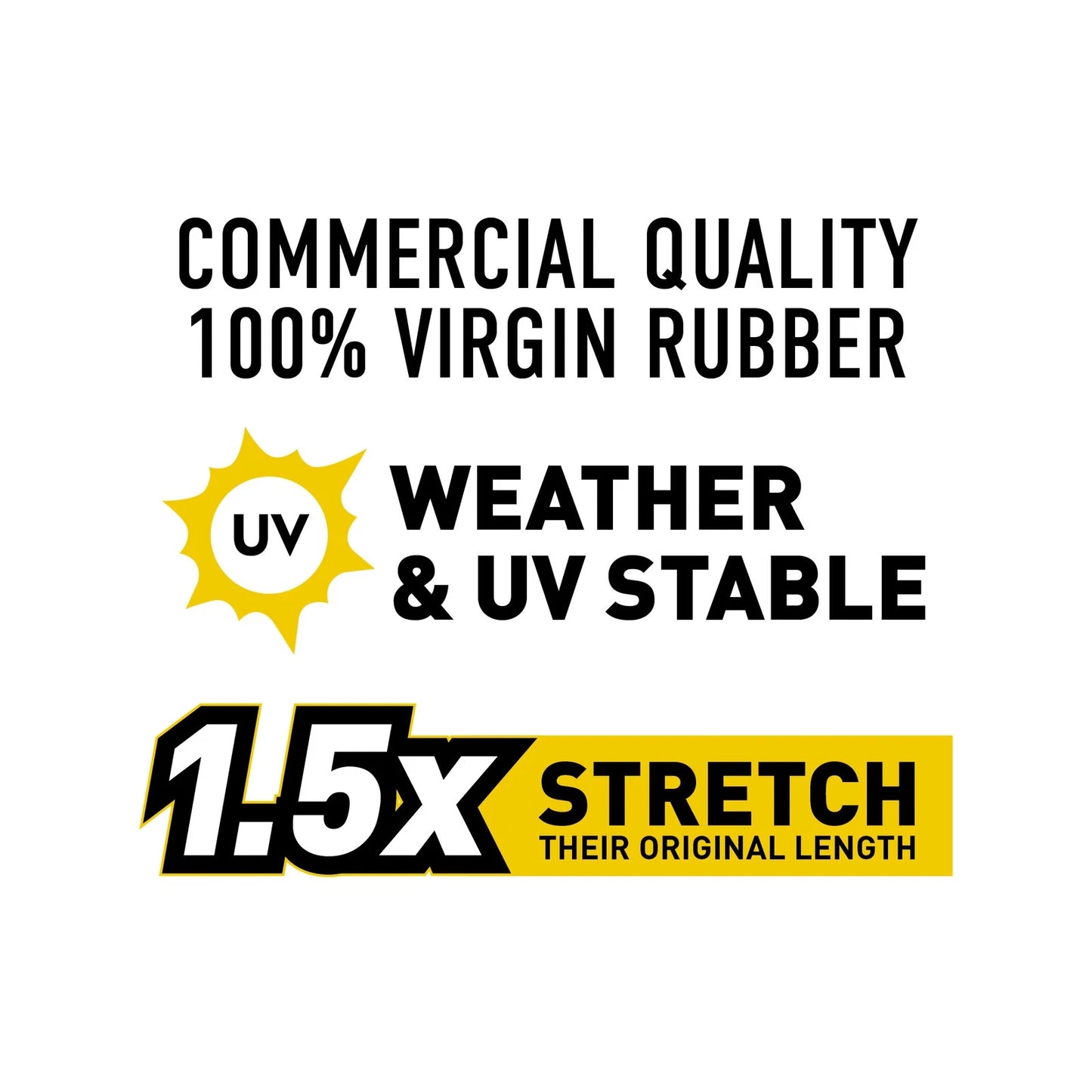 Earl's 220mm Quickties Rubber Strap, EPDM, Weather Resistant, Stainless Hooks