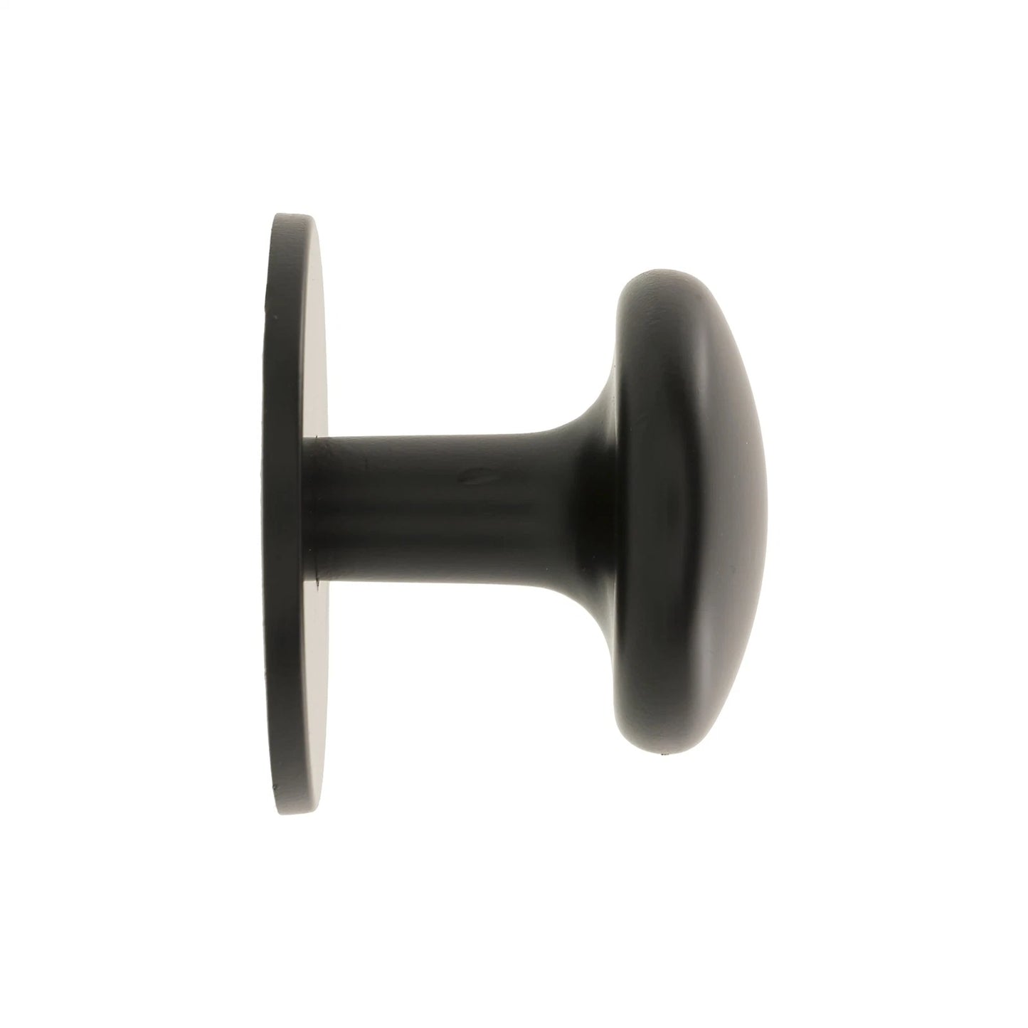 Prestige 26mm Black Flat Knob 6 Pack - Matte Black Zinc Alloy, Easy Install