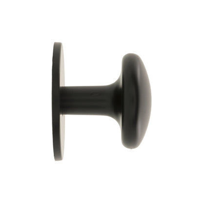 Prestige 26mm Black Flat Knob 6 Pack - Matte Black Zinc Alloy, Easy Install