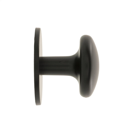 Prestige 26mm Black Flat Knob 6 Pack - Matte Black Zinc Alloy, Easy Install