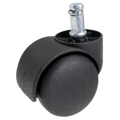 Move It 50mm Black Hooded Office Chair Castors - Twin Wheel, Swivel, 2 Pack