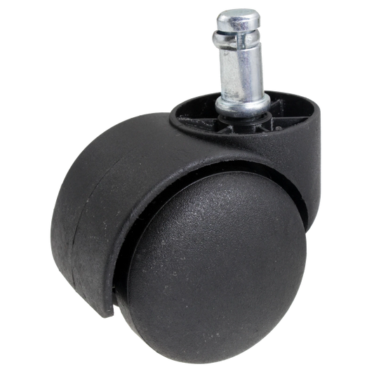 Move It 50mm Black Hooded Office Chair Castors - Twin Wheel, Swivel, 2 Pack