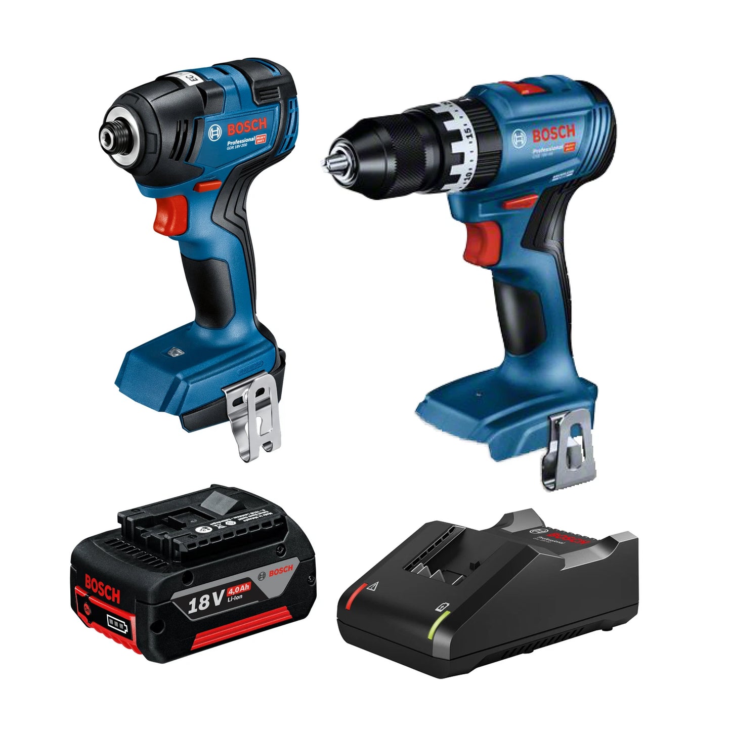 Bosch 18V Brushless Combo Kit, Drill & Impact Driver, 5.0Ah Battery, Charger Included