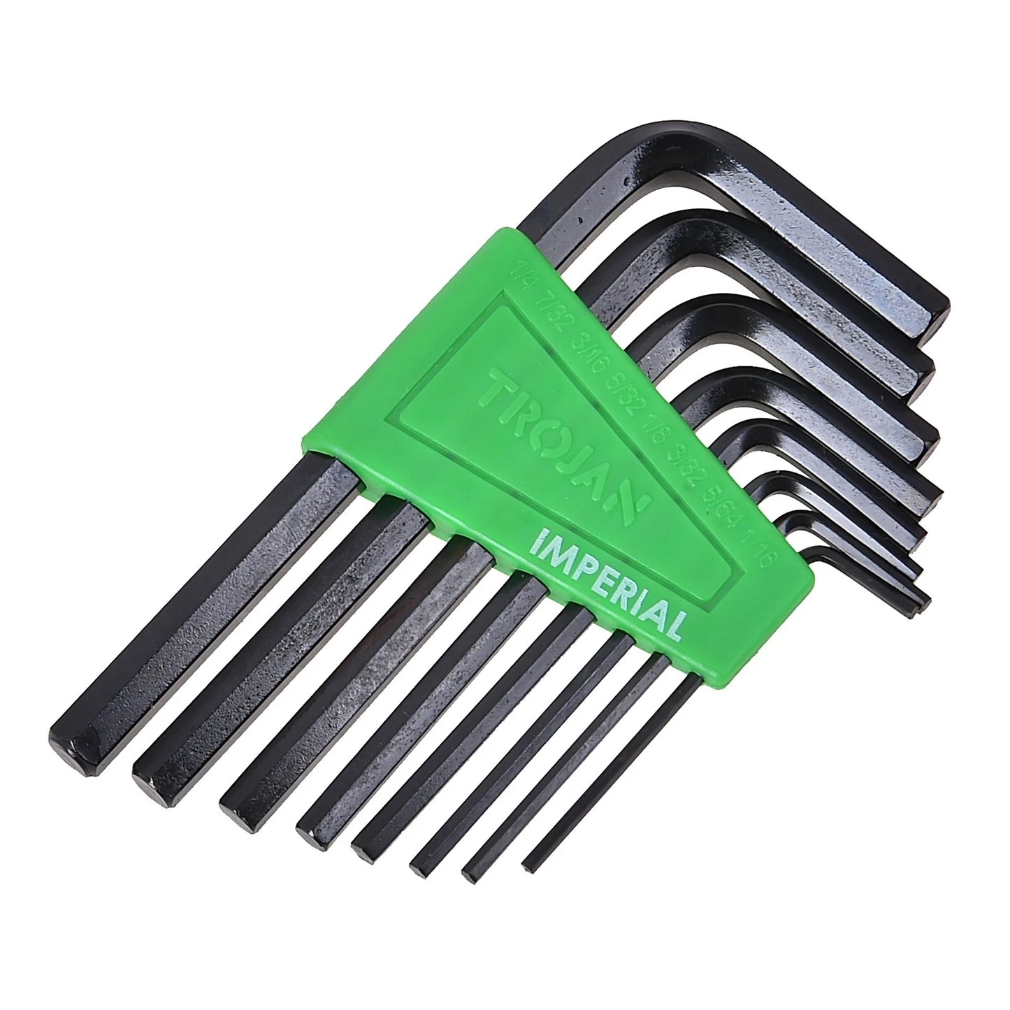 Trojan 8 Piece Imperial Hex Key Set, Chrome Vanadium Steel, Lifetime Guarantee