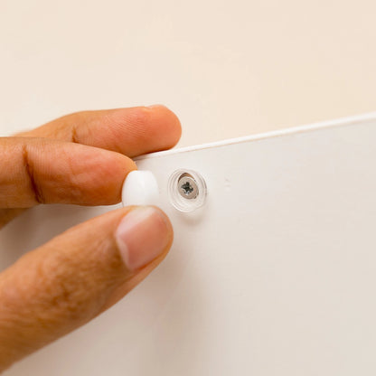 Taskmaster White Snap-On Screw Caps 12 Pack - Easy Install, Universal Fit, Elegant Finish