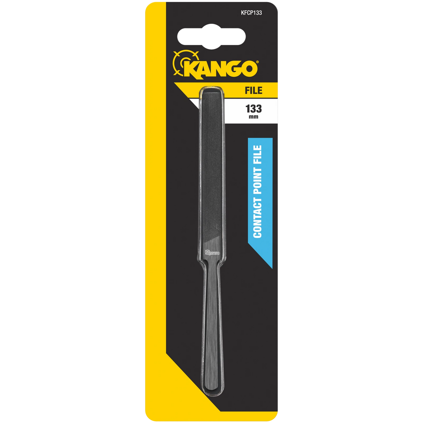 Kango 133mm Contact Point File - Tempered Carbon Steel, Ergonomic Grip, Rust-Resistant