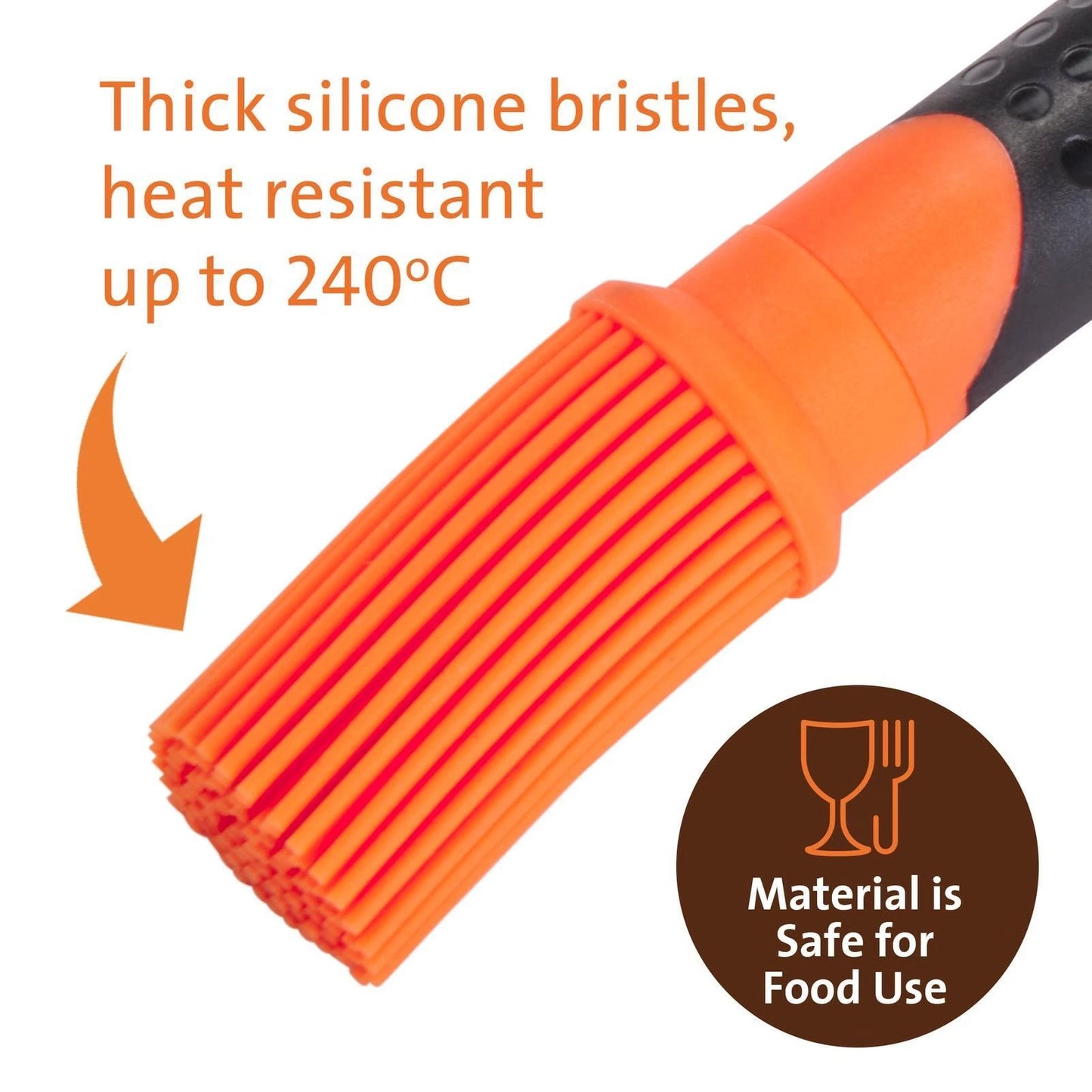 Jumbuck Basting Brush - Heat-Resistant Silicone Bristles, Ergonomic Handle, Dishwasher Safe